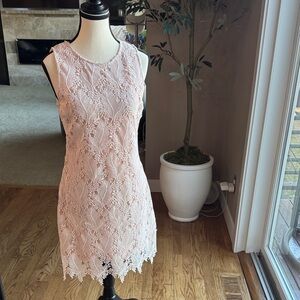NWT Skies Are Blue Lace Shift Dress - Blush